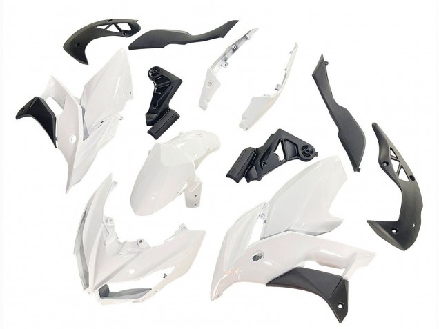 Carenagens Moto Kawasaki Versys 650 2015-2021 - Branco Preto Fosco