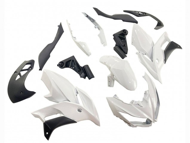 Carenagens Moto Kawasaki Versys 650 2015-2021 - Branco Preto Fosco