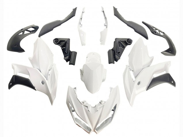 Carenagens Moto Kawasaki Versys 650 2015-2021 - Branco Preto Fosco