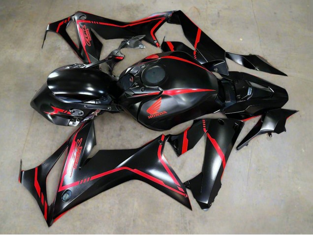 Carenagens Moto Honda CBR650R 2019-2020 - Preto Brilhante Vermelho Listra