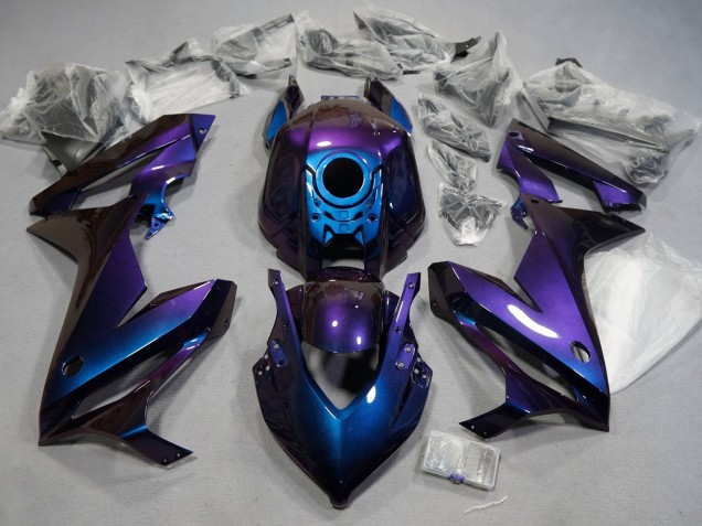 Carenagens Moto Honda CBR650R 2021-2023 - Camaleão Azul Roxo