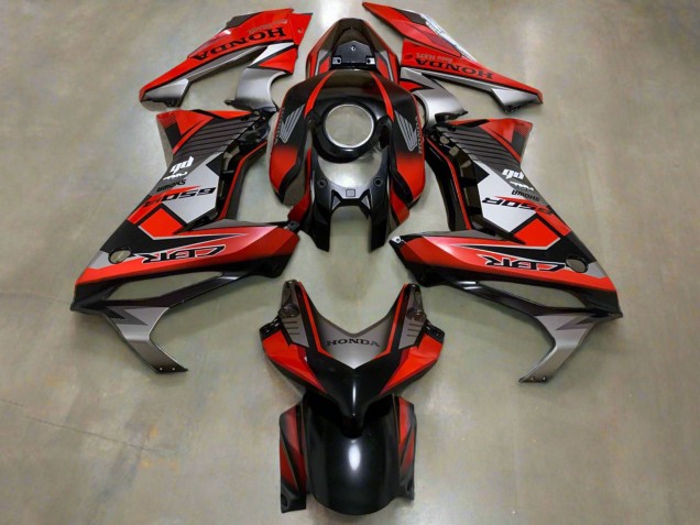Carenagens Moto Honda CBR650R 2021-2023 - Vermelho Prata Preto Brilhante