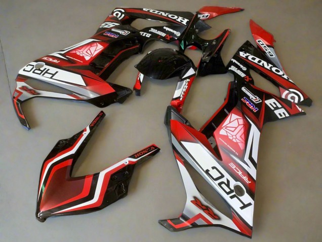 Carenagens Moto Honda CBR650R 2021-2023 - Branco Vermelho Preto Brilhante HRC