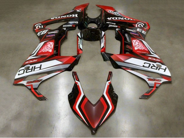 Carenagens Moto Honda CBR650R 2021-2023 - Branco Vermelho Preto Brilhante HRC