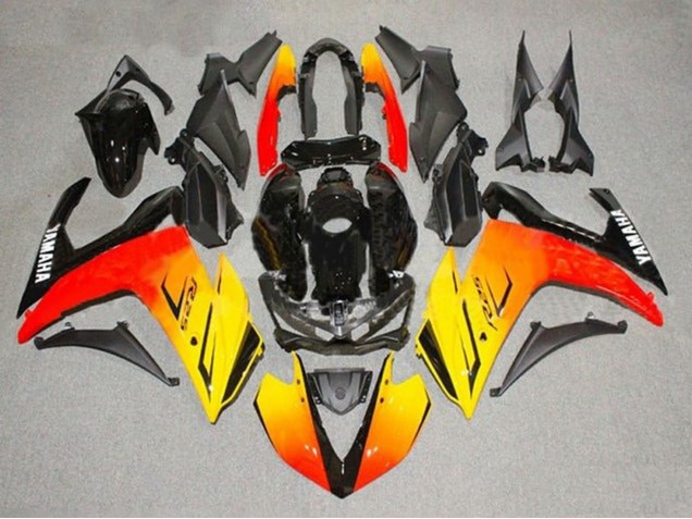 Carenagens Moto Yamaha YZF R3/R25 2015-2018 - Amarelo Vermelho Preto