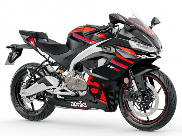 Carenagens Moto Aprilia RS457 2024-2025 - Preto Fosco Vermelho
