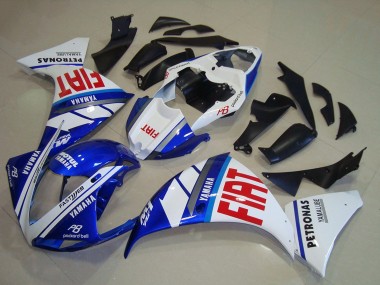Carenagens Moto Yamaha YZF R1 2009-2011 - Branco Azul Vermelho Fiat