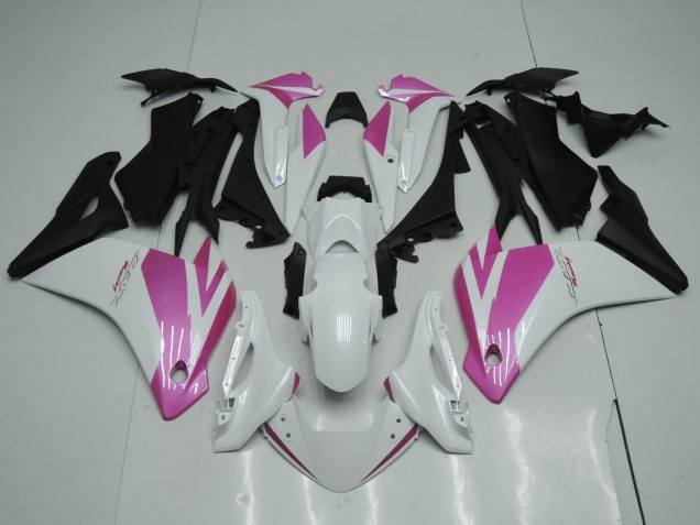 Carenagens Moto Honda CBR125R 2002-2006 - Branco Rosa Preto Fosco