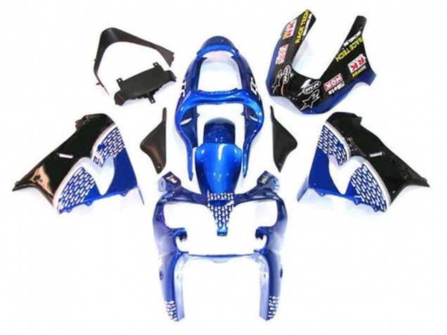 Carenagem Moto Kawasaki ZX9R 2002-2003 - Azul Branco Preto