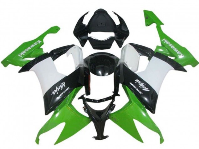Carenagem Moto Kawasaki ZX10R 2008-2010 - Verde Branco Preto