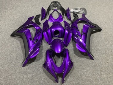 Carenagens Moto Kawasaki ZX10R 2011-2015 - Roxo Preto Fosco