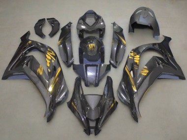 Carenagens Moto Kawasaki ZX10R 2016-2020 - Falso Fibra de Carbono Ouro