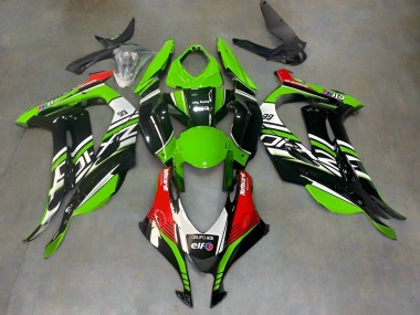 Carenagens Moto Kawasaki ZX10R 2016-2020 - Verde Preto Vermelho Branco Elf