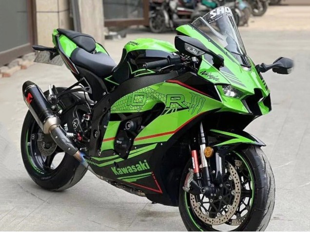 Carenagens Moto Kawasaki ZX10R 2021-2025 - Verde Preto Vermelho Listra