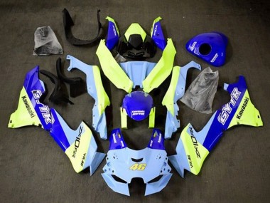 Carenagens Moto Kawasaki ZX10R 2021-2025 - Azul Amarelo GYTR 46