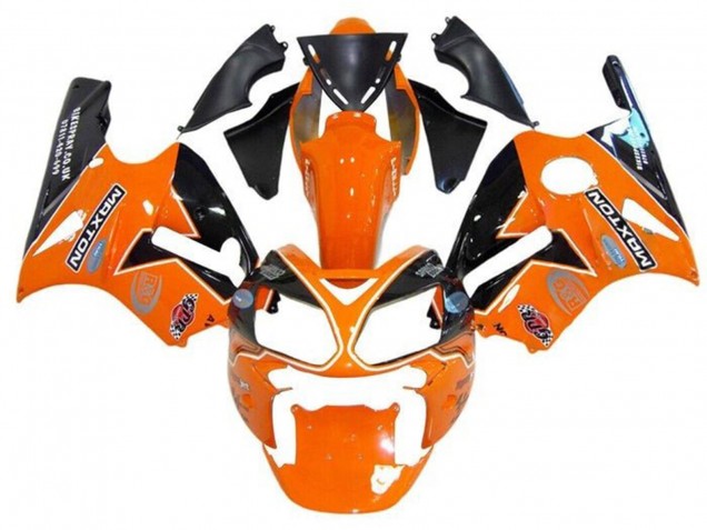 Carenagens Moto Kawasaki ZX12R 2000-2001 - Laranja Preto Branco Maxton