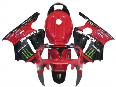 Carenagens Moto Kawasaki ZX12R 2000-2001 - Vermelho Preto Verde Monstro