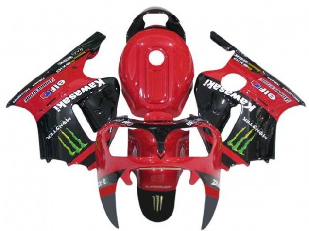 Carenagens Moto Kawasaki ZX12R 2000-2001 - Vermelho Preto Verde Monstro
