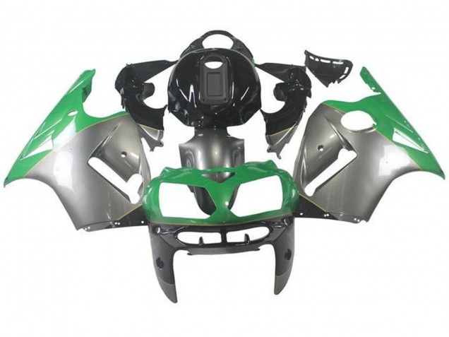 Carenagens Moto Kawasaki ZX12R 2000-2001 - Prata Verde Preto