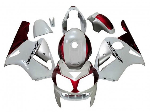 Carenagens Moto Kawasaki ZX12R 2000-2001 - Branco Prata Vermelho Preto