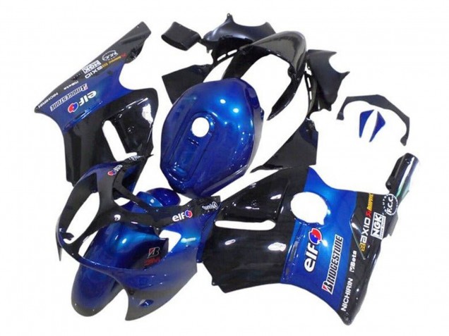 Carenagens Moto Kawasaki ZX12R 2002-2006 - Azul Preto Brilhante Elf Bridgestone