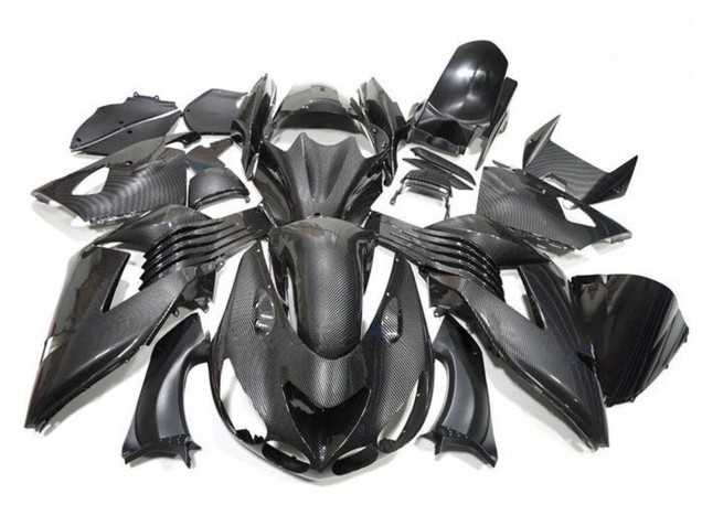 Carenagens Moto Kawasaki ZX14R ZZR1400 2006-2011 - Falso Fibra de Carbono