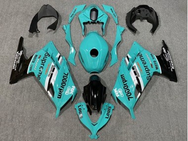 Carenagens Moto Kawasaki EX300 2013-2024 - Azul Branco Preto Supreme