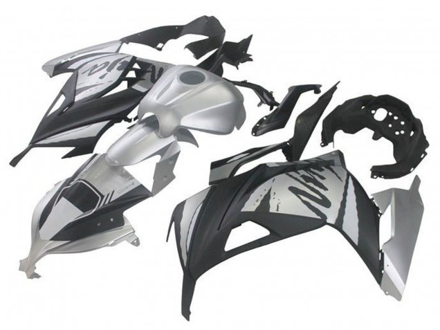 Carenagens Moto Kawasaki EX300 2013-2024 - Prata Preto