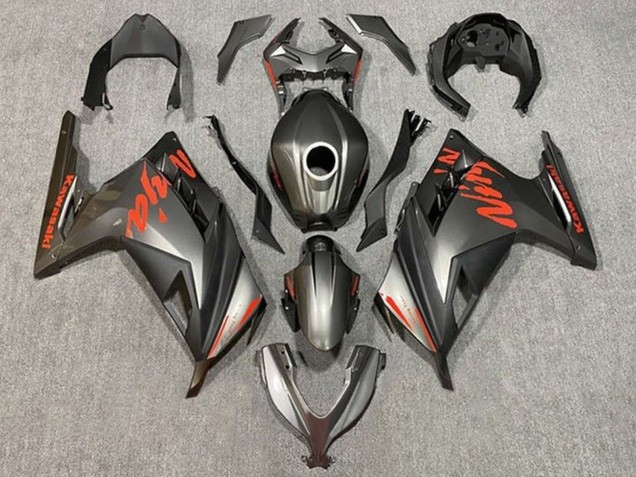 Carenagens Moto Kawasaki EX300 2013-2024 - Preto Fosco Vermelho