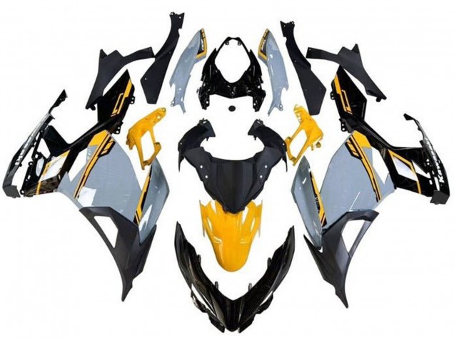 Carenagens Moto Kawasaki Ninja 400 2018-2024 - Nardo Cinzento Laranja Preto