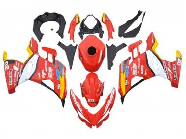 Carenagens Moto Kawasaki Ninja 400 2018-2024 - Vermelho Branco Amarelo Preto Trick Star Bridgestone