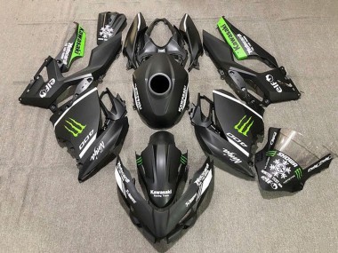Carenagens Moto Kawasaki Ninja 400 2018-2024 - Preto Fosco Branco Verde Monstro Neve