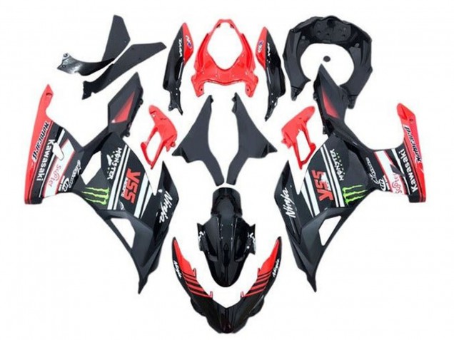 Carenagens Moto Kawasaki Ninja 400 2018-2024 - Vermelho Preto Verde Monstro