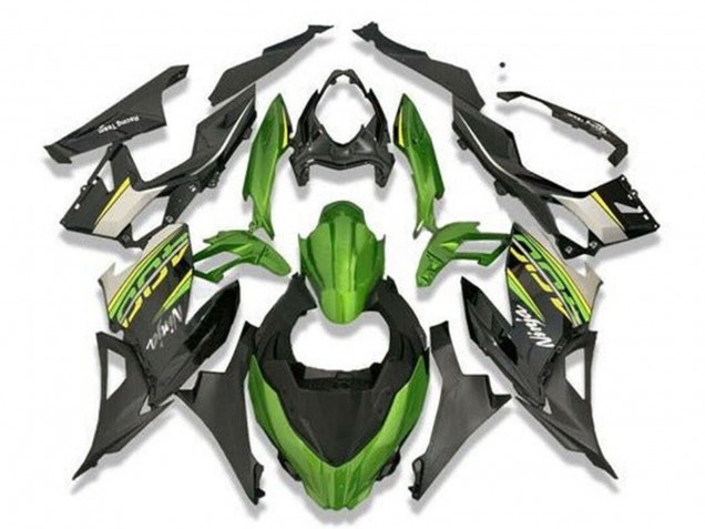 Carenagens Moto Kawasaki Ninja 400 2018-2024 - Verde Preto Cinzento