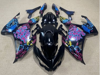 Carenagens Moto Kawasaki Ninja 400 2018-2024 - Preto Azul Jinx