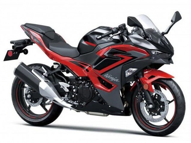 Carenagens Moto Kawasaki Ninja 500 EX500R 2024-2025 - Preto Vermelho Cinzento