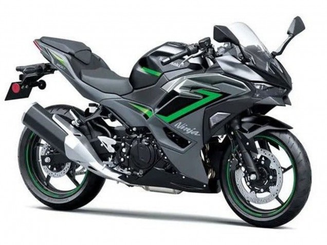 Carenagens Moto Kawasaki Ninja 500 EX500R 2024-2025 - Preto Cinzento Verde