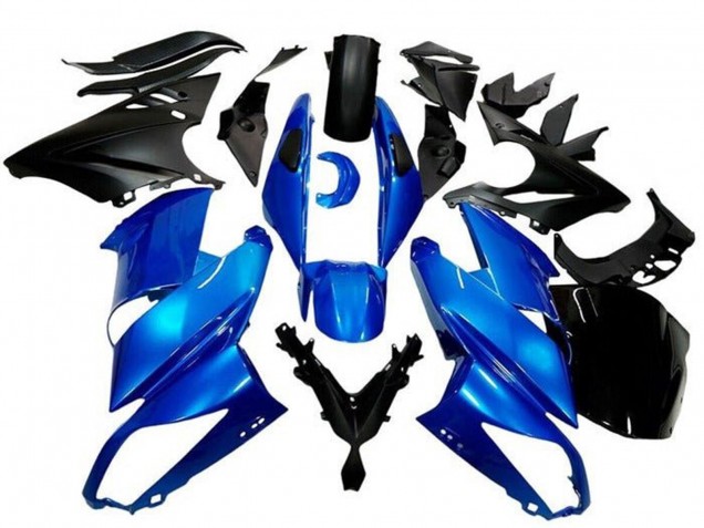Carenagens Moto Kawasaki Ninja 650 EX650 2009-2011 - Azul Preto Fosco