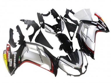 Carenagens Moto Kawasaki Ninja ER6F 2012-2014 - Prata Preto Vermelho Amarelo