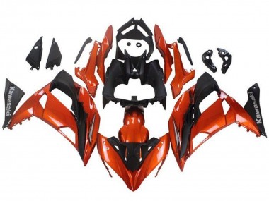 Carenagens Moto Kawasaki Ninja 650 EX650 2017-2019 - Laranja Preto Fosco