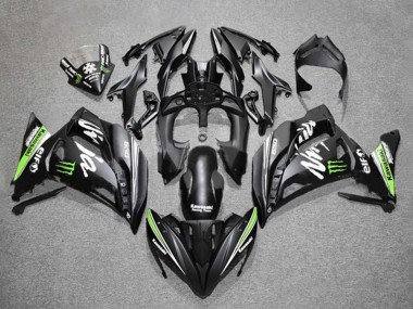 Carenagens Moto Kawasaki Ninja 650 EX650 2017-2019 - Preto Fosco Verde Branco Monstro