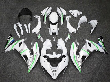 Carenagens Moto Kawasaki Ninja 650 EX650 2017-2019 - Branco Prata Verde Azul