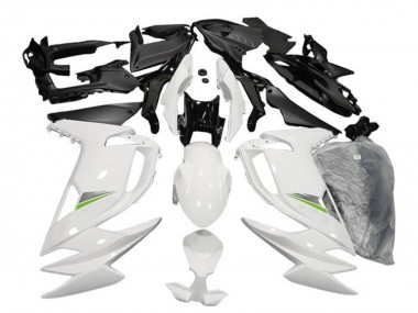 Carenagens Moto Kawasaki Ninja 650 EX650 2020-2025 - Branco Brilhante Verde