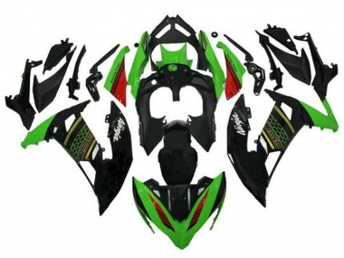 Carenagem Moto Kawasaki Ninja 650 EX650 2020-2025 - Verde Preto Vermelho Honeycomb