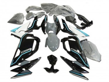 Carenagens Moto Kawasaki Ninja 650 EX650 2020-2025 - Branco Azul Preto Brilhante