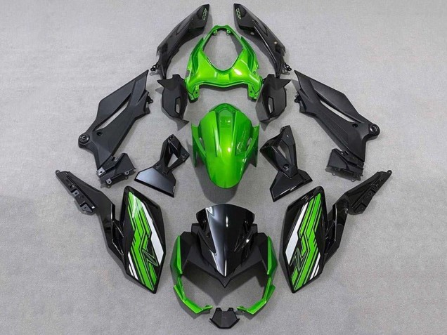 Carenagens Moto Kawasaki Z400 2018-2024 - Verde Branco Preto