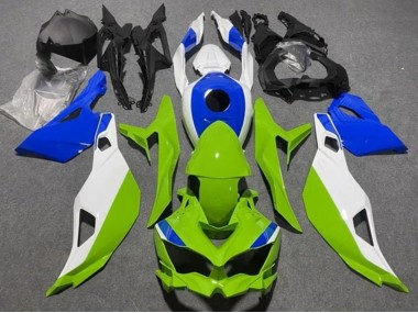 Carenagens Moto Kawasaki ZX25R ZX-25R 2019-2025 - Branco Azul Verde