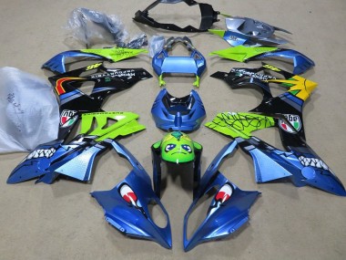 Carenagens Moto BMW S1000RR 2009-2014 - Azul Verde Preto Tubarão