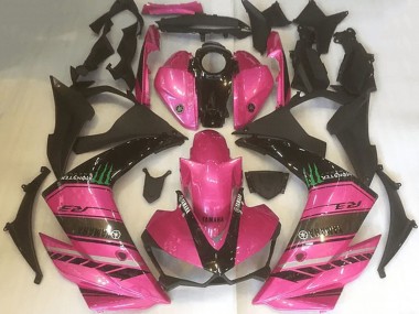 Carenagens Moto Yamaha YZF R3 2015-2018 - Rosa Preto Verde Monstro