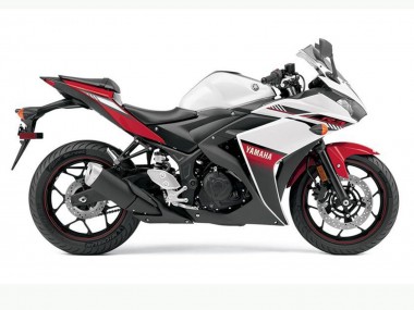 Carenagens Moto Yamaha YZF R3 2015-2018 - Branco Vermelho Preto